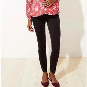 LOFT Maternity Black Velvet Pants Size 8 NWT
